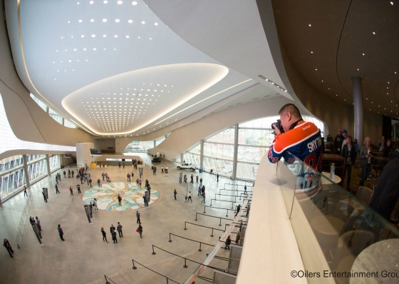 Decoustics Custom Claro Ceiling Panels - Rogers Place (Edmonton Oilers A (copyright)